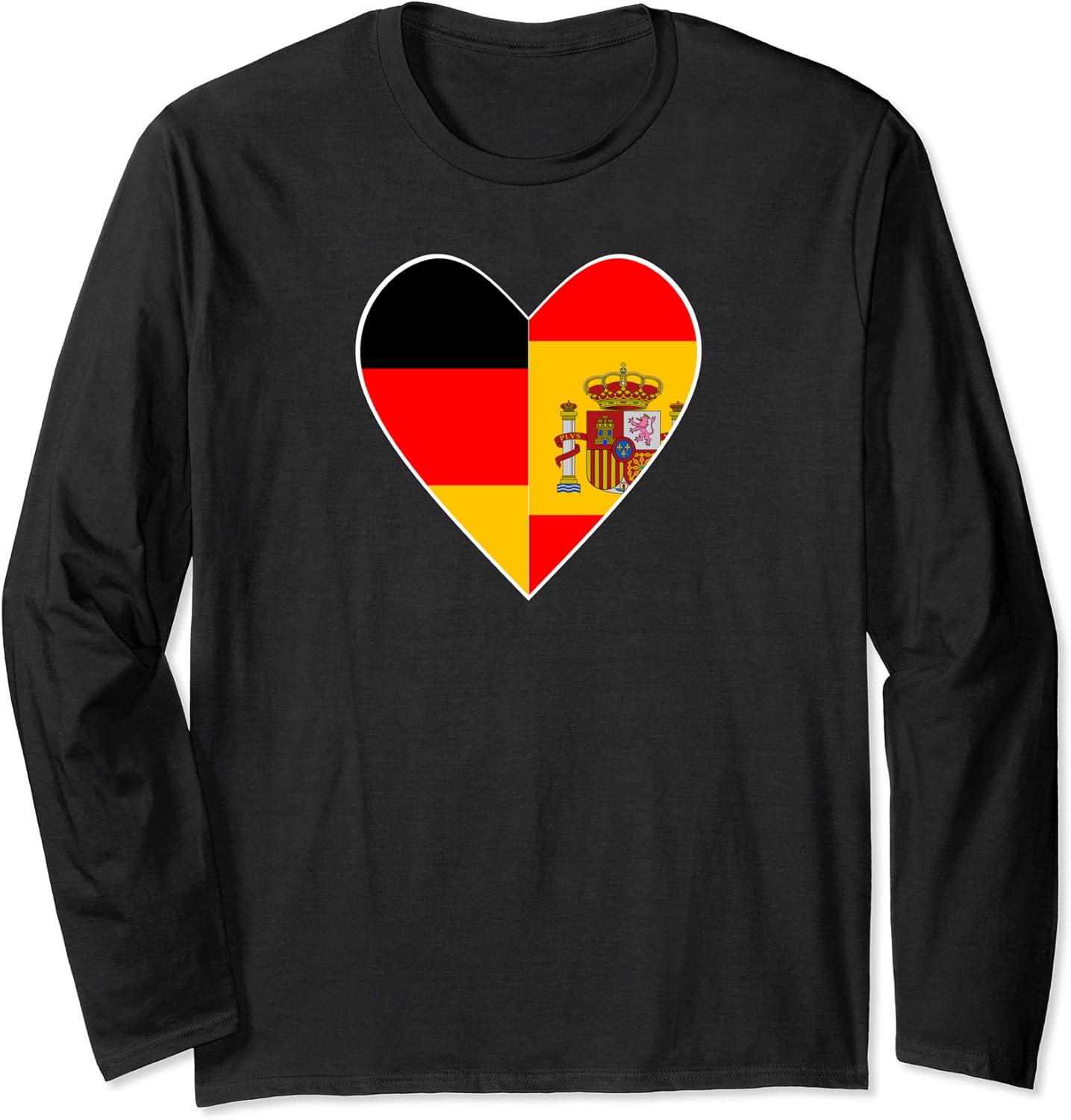 Nationalität & Freundschaft Deutsch und Spanisch Herz Langarmshirt